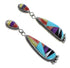 Multicolor Jewelry Sterling Silver Post Dangle Earrings AX94687
